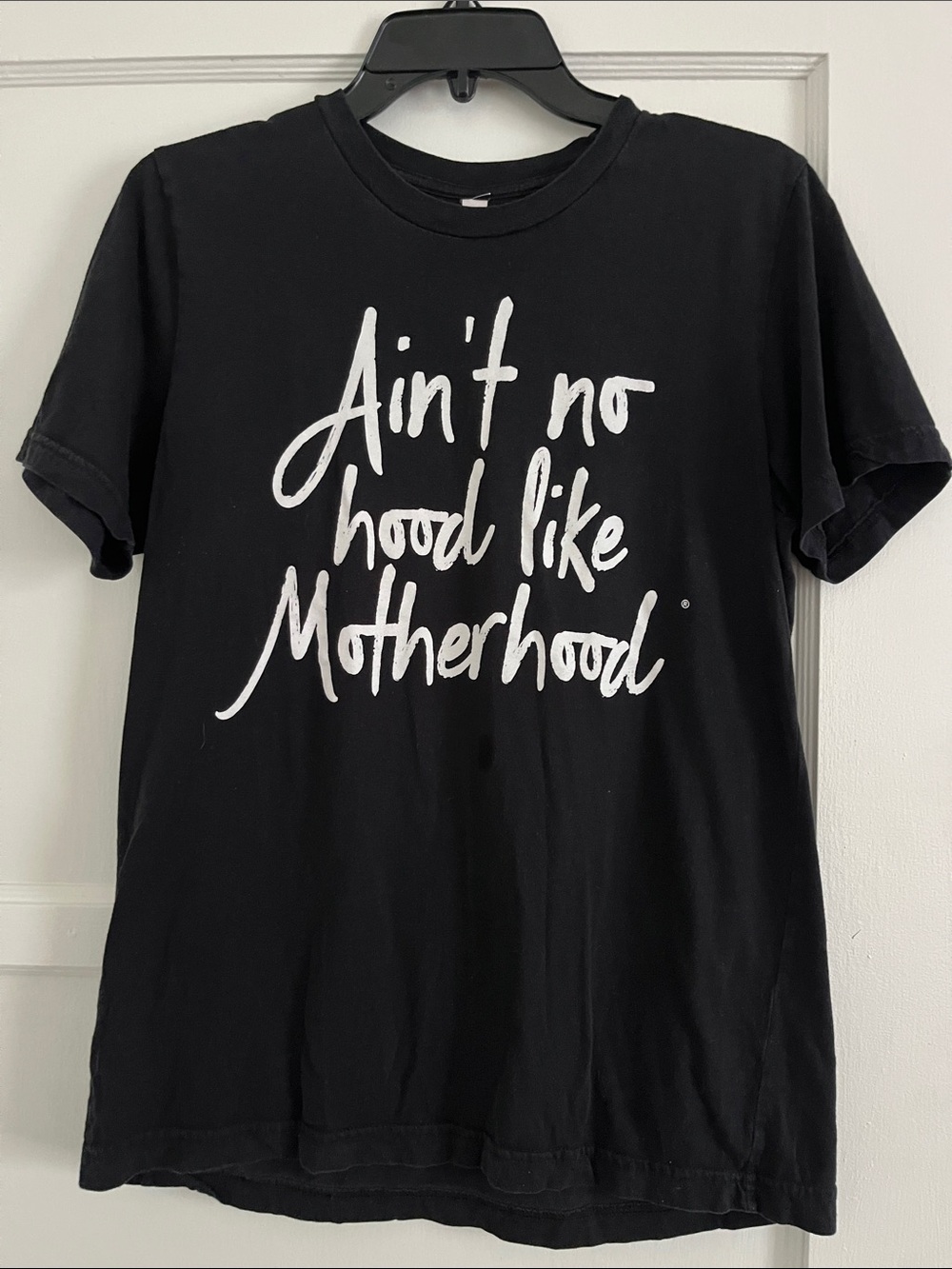 Bella Canvas Black Short Sleeve Tee with White Script Graphic